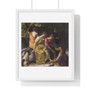 Johannes Vermeer’s Diana and her Nymphs (ca. 1653–1654) , Premium Horizontal Framed Poster,Johannes Vermeer’s Diana and her Nymphs (ca. 1653–1654) - Premium Horizontal Framed Poster