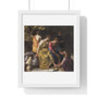 Johannes Vermeer’s Diana and her Nymphs (ca. 1653–1654) , Premium Horizontal Framed Poster,Johannes Vermeer’s Diana and her Nymphs (ca. 1653–1654) - Premium Horizontal Framed Poster