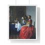 Johannes Vermeer’s The Girl with a Wineglass   ,  Premium Framed Vertical Poster,Johannes Vermeer’s The Girl with a Wineglass   -  Premium Framed Vertical Poster