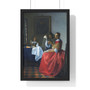   Premium Framed Vertical Poster,Johannes Vermeer’s The Girl with a Wineglass   -  Premium Framed Vertical Poster,Johannes Vermeer’s The Girl with a Wineglass   