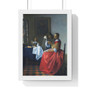 Johannes Vermeer’s The Girl with a Wineglass   ,  Premium Framed Vertical Poster,Johannes Vermeer’s The Girl with a Wineglass   -  Premium Framed Vertical Poster