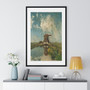 A Windmill on a Polder Waterway, Known as ‘In the Month of July’, Paul Joseph Constantin Gabriël, c. 1889 - Premium Vertical Framed Poster