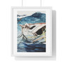 Study for The Gulf Stream (ca. 1898–1899) by Winslow Homer , Premium Vertical Framed Poster,Study for The Gulf Stream (ca. 1898–1899) by Winslow Homer - Premium Vertical Framed Poster