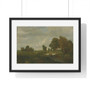 Théodore Rousseau's La mare , Premium Horizontal Framed Poster,Théodore Rousseau's La mare - Premium Horizontal Framed Poster