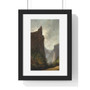 Jules Tavernier 's Sentinel Rock and El Capitan (c.1880) , Premium Vertical Framed Poster,Jules Tavernier 's Sentinel Rock and El Capitan (c.1880) - Premium Vertical Framed Poster