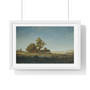 Théodore Rousseau - Landscape with a clump of trees - Premium Horizontal Framed Poster,Théodore Rousseau , Landscape with a clump of trees , Premium Horizontal Framed Poster