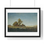Théodore Rousseau , Landscape with a clump of trees , Premium Horizontal Framed Poster,Théodore Rousseau - Landscape with a clump of trees - Premium Horizontal Framed Poster
