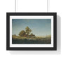 Théodore Rousseau , Landscape with a clump of trees , Premium Horizontal Framed Poster,Théodore Rousseau - Landscape with a clump of trees - Premium Horizontal Framed Poster