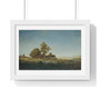 Théodore Rousseau , Landscape with a clump of trees , Premium Horizontal Framed Poster,Théodore Rousseau - Landscape with a clump of trees - Premium Horizontal Framed Poster