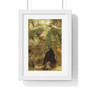 The Cave by Theodore Rousseau , Premium Vertical Framed Poster,The Cave by Theodore Rousseau - Premium Vertical Framed Poster