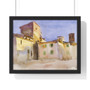 Borgo San Lorenzo  by John Singer Sargent , Premium Framed Horizontal Poster,Borgo San Lorenzo  by John Singer Sargent - Premium Framed Horizontal Poster