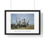 Trouville, Awaiting the Tide by Eugène Boudin , Premium Framed Horizontal Poster,Trouville, Awaiting the Tide by Eugène Boudin - Premium Framed Horizontal Poster,Trouville, Awaiting the Tide by Eugène Boudin - Premium Framed Horizontal Poster