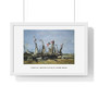 Trouville, Awaiting the Tide by Eugène Boudin - Premium Framed Horizontal Poster,Trouville, Awaiting the Tide by Eugène Boudin - Premium Framed Horizontal Poster,Trouville, Awaiting the Tide by Eugène Boudin , Premium Framed Horizontal Poster