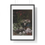 Spring Flowers (1864) by Claude Monet , Premium Framed Vertical Poster,Spring Flowers (1864) by Claude Monet - Premium Framed Vertical Poster