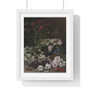 Spring Flowers (1864) by Claude Monet , Premium Framed Vertical Poster,Spring Flowers (1864) by Claude Monet - Premium Framed Vertical Poster