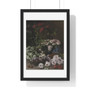 Spring Flowers (1864) by Claude Monet , Premium Framed Vertical Poster,Spring Flowers (1864) by Claude Monet - Premium Framed Vertical Poster