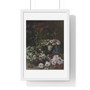 Spring Flowers (1864) by Claude Monet , Premium Framed Vertical Poster,Spring Flowers (1864) by Claude Monet - Premium Framed Vertical Poster