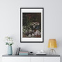 Spring Flowers (1864) by Claude Monet , Premium Framed Vertical Poster,Spring Flowers (1864) by Claude Monet - Premium Framed Vertical Poster