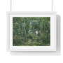 Edge of the Woods Near L'Hermitage, Pontoise (1879) by Camille Pissarro - Premium Framed Horizontal Poster,Edge of the Woods Near L'Hermitage, Pontoise (1879) by Camille Pissarro - Premium Framed Horizontal Poster,Edge of the Woods Near L'Hermitage, Pontoise (1879) by Camille Pissarro , Premium Framed Horizontal Poster