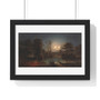 Jules Tavernier's Graves Slough (c.1873) , Premium Framed Horizontal Poster,Jules Tavernier's Graves Slough (c.1873) - Premium Framed Horizontal Poster