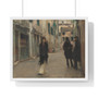 John Singer Sargent , Street in Venice , Premium Framed Horizontal Poster,John Singer Sargent - Street in Venice - Premium Framed Horizontal Poster