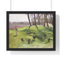 Landscape with Goatherd by John Singer Sargent  , Premium Framed Horizontal Poster,Landscape with Goatherd by John Singer Sargent  - Premium Framed Horizontal Poster