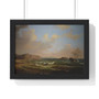 Wreck of the 'Roma' by Fitz Henry Lane,  , Premium Framed Horizontal Poster,Wreck of the 'Roma' by Fitz Henry Lane,  - Premium Framed Horizontal Poster,Wreck of the 'Roma' by Fitz Henry Lane,  - Premium Framed Horizontal Poster