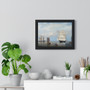 Salem Harbor Fitz Hugh Lane ,  Premium Framed Horizontal Poster,Salem Harbor Fitz Hugh Lane -  Premium Framed Horizontal Poster