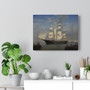 Fitz Henry Lane, Starlight in Harbor , Stretched Canvas,Fitz Henry Lane, Starlight in Harbor - Stretched Canvas,Fitz Henry Lane, Starlight in Harbor - Stretched Canvas