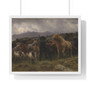 Rosa Bonheur, Highland Raid  -  Premium Framed Horizontal Poster,Rosa Bonheur, Highland Raid  ,  Premium Framed Horizontal Poster,Rosa Bonheur, Highland Raid  -  Premium Framed Horizontal Poster