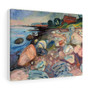  Stretched Canvas,Edvard Munch's Shore with Red House - Stretched Canvas,Edvard Munch's Shore with Red House 