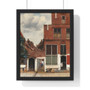 The Little Street (ca. 1658) by Johannes Vermeer  ,  Premium Framed Vertical Poster,The Little Street (ca. 1658) by Johannes Vermeer  -  Premium Framed Vertical Poster