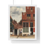 The Little Street (ca. 1658) by Johannes Vermeer  ,  Premium Framed Vertical Poster,The Little Street (ca. 1658) by Johannes Vermeer  -  Premium Framed Vertical Poster