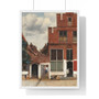 The Little Street (ca. 1658) by Johannes Vermeer  ,  Premium Framed Vertical Poster,The Little Street (ca. 1658) by Johannes Vermeer  -  Premium Framed Vertical Poster