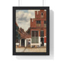   Premium Framed Vertical Poster,The Little Street (ca. 1658) by Johannes Vermeer  -  Premium Framed Vertical Poster,The Little Street (ca. 1658) by Johannes Vermeer  