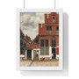 The Little Street (ca. 1658) by Johannes Vermeer  ,  Premium Framed Vertical Poster,The Little Street (ca. 1658) by Johannes Vermeer  -  Premium Framed Vertical Poster