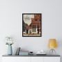 The Little Street (ca. 1658) by Johannes Vermeer  -  Premium Framed Vertical Poster,The Little Street (ca. 1658) by Johannes Vermeer  ,  Premium Framed Vertical Poster