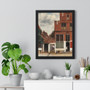 The Little Street (ca. 1658) by Johannes Vermeer  ,  Premium Framed Vertical Poster,The Little Street (ca. 1658) by Johannes Vermeer  -  Premium Framed Vertical Poster