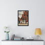 The Little Street (ca. 1658) by Johannes Vermeer  ,  Premium Framed Vertical Poster,The Little Street (ca. 1658) by Johannes Vermeer  -  Premium Framed Vertical Poster