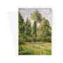 Poplars, Éragny, 1895, Camille Pissarro, French -  Greeting Card - (FREE SHIPPING)