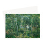 Edge of the Woods Near L'Hermitage, Pontoise (1879) by Camille Pissarro -  Greeting Card - (FREE SHIPPING)