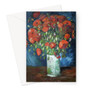 Vincent van Gogh's Vase with Poppies (1886) -  Greeting Card - (FREE SHIPPING)