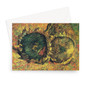 Vincent van Gogh's Two Cut Sunflowers (1887) -  Greeting Card - (FREE SHIPPING)