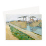 Vincent van Gogh's The Langlois Bridge (1888) -  Greeting Card - (FREE SHIPPING)