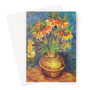Vincent van Gogh's Imperial Fritillaries in a Copper Vase (1887) -  Greeting Card - (FREE SHIPPING)