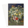 Bouquet of Flowers in a Vase 1890 Vincent van Gogh Dutch -  Greeting Card - (FREE SHIPPING)