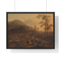 The Three Droves, Nicolaes Pietersz Berchem  ,  Premium Framed Horizontal Poster,The Three Droves, Nicolaes Pietersz Berchem  -  Premium Framed Horizontal Poster,The Three Droves, Nicolaes Pietersz Berchem  -  Premium Framed Horizontal Poster