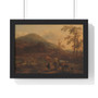 The Three Droves, Nicolaes Pietersz Berchem  ,  Premium Framed Horizontal Poster,The Three Droves, Nicolaes Pietersz Berchem  -  Premium Framed Horizontal Poster,The Three Droves, Nicolaes Pietersz Berchem  -  Premium Framed Horizontal Poster