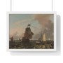 The Man-of-War Brielle on the River Maas off Rotterdam, Ludolf Bakhuysen  -  Premium Framed Horizontal Poster,The Man,of,War Brielle on the River Maas off Rotterdam, Ludolf Bakhuysen  ,  Premium Framed Horizontal Poster,The Man-of-War Brielle on the River Maas off Rotterdam, Ludolf Bakhuysen  -  Premium Framed Horizontal Poster