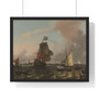 The Man,of,War Brielle on the River Maas off Rotterdam, Ludolf Bakhuysen  ,  Premium Framed Horizontal Poster,The Man-of-War Brielle on the River Maas off Rotterdam, Ludolf Bakhuysen  -  Premium Framed Horizontal Poster,The Man-of-War Brielle on the River Maas off Rotterdam, Ludolf Bakhuysen  -  Premium Framed Horizontal Poster